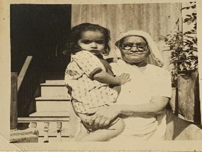 With Grandmother - Jayaben